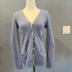 Polo by Ralph Lauren Soft Blue Cable Knit Cardigan